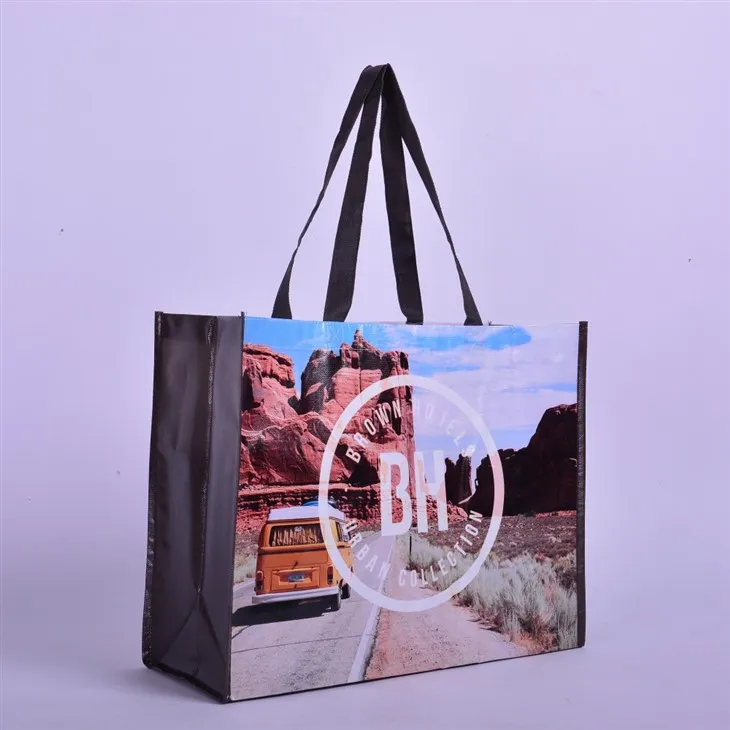 Firminiai neaustiniai bakalėjos krepšiai